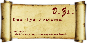 Dancziger Zsuzsanna névjegykártya